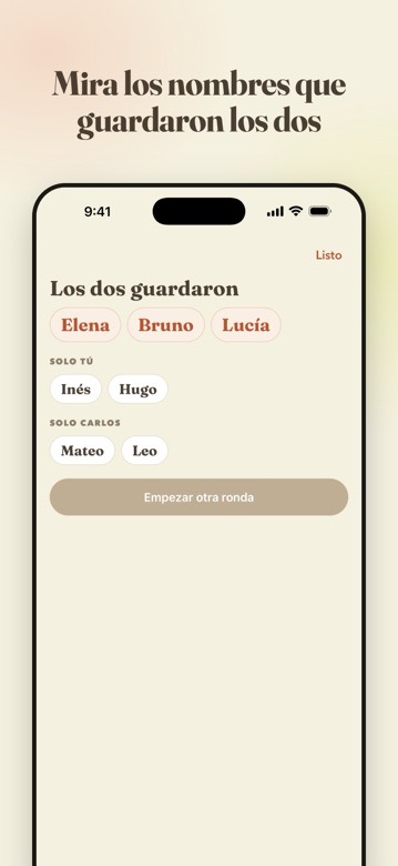 Mira los nombres que guardaron los dos